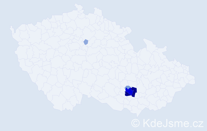 Příjmení: 'Roblík', počet výskytů 16 v celé ČR