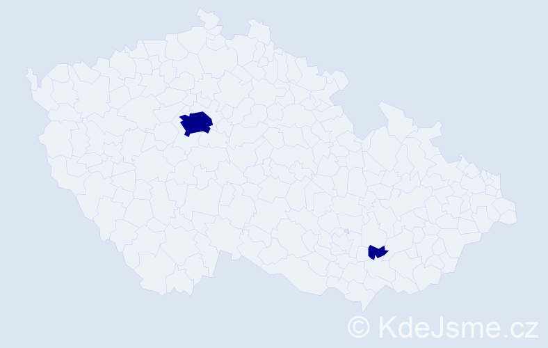 Příjmení: 'Ankomah', počet výskytů 2 v celé ČR