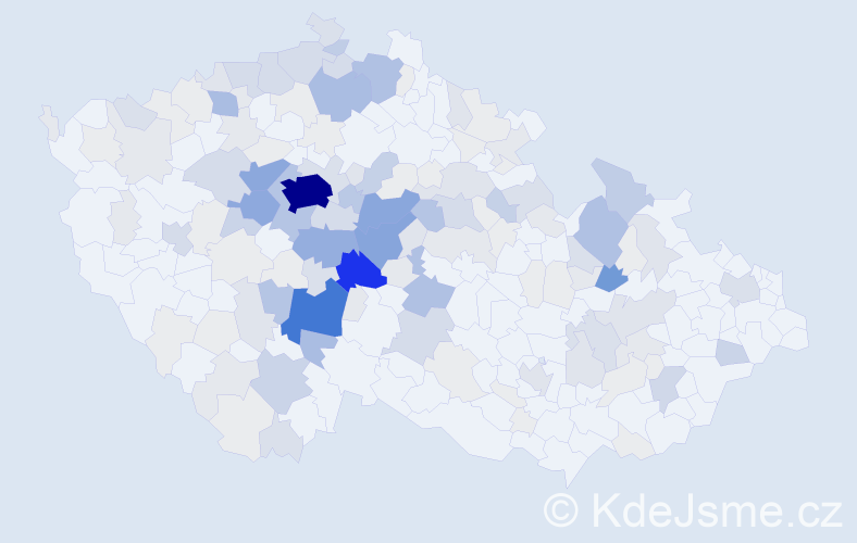 Příjmení: 'Hejný', počet výskytů 674 v celé ČR