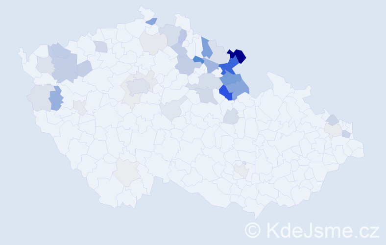 Příjmení: 'Nyč', počet výskytů 148 v celé ČR