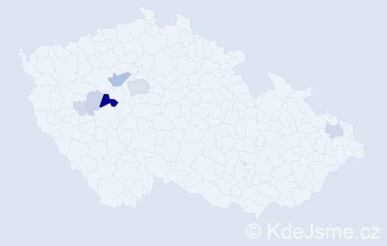 Příjmení: 'Eška', počet výskytů 24 v celé ČR