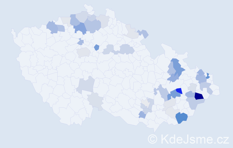 Příjmení: 'Matušík', počet výskytů 154 v celé ČR
