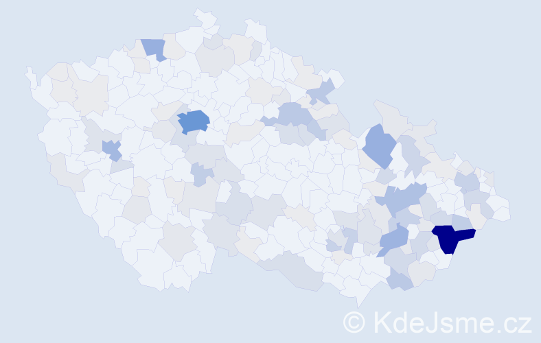 Příjmení: 'Janušová', počet výskytů 409 v celé ČR