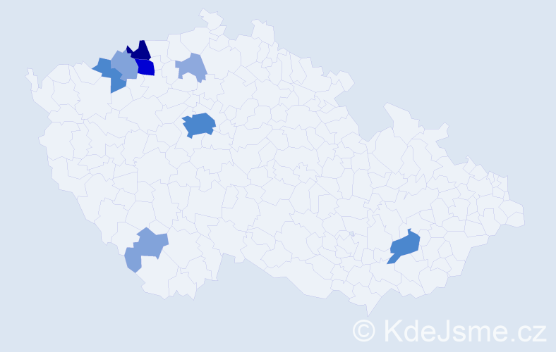 Příjmení: 'Kundertová', počet výskytů 32 v celé ČR