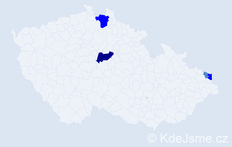 Příjmení: 'Čálik', počet výskytů 9 v celé ČR