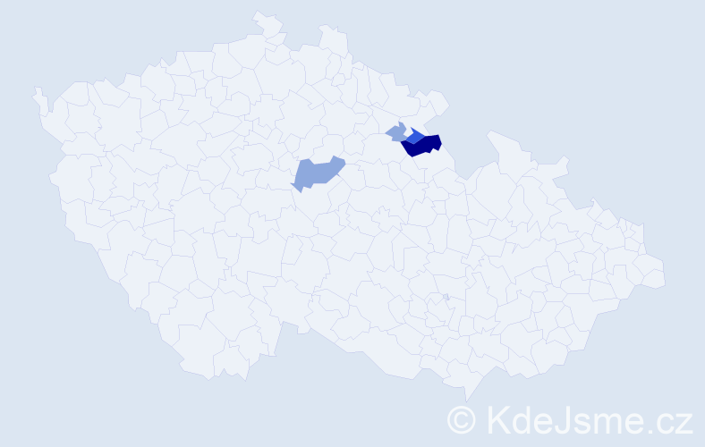 Příjmení: 'Mrštil', počet výskytů 10 v celé ČR