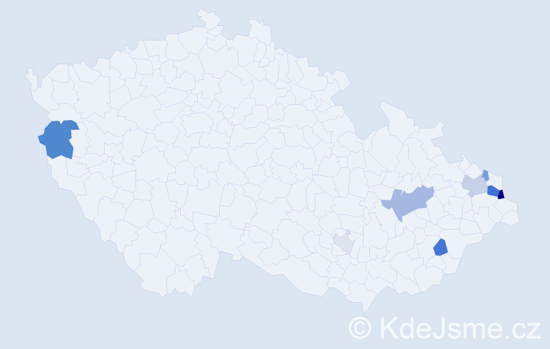 Příjmení: 'Tannenberg', počet výskytů 17 v celé ČR