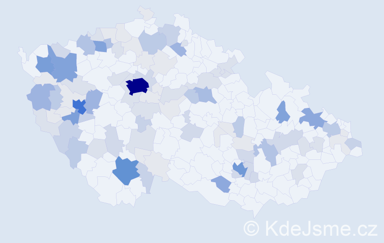 Příjmení: 'Zieglerová', počet výskytů 374 v celé ČR