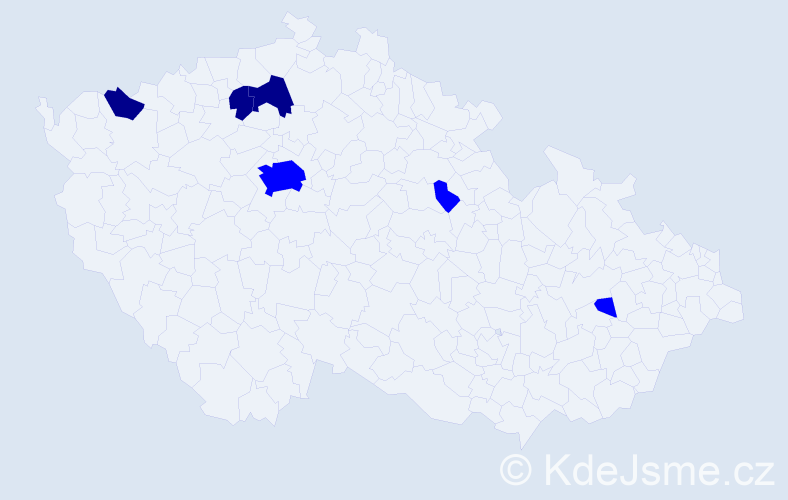 Příjmení: 'Matvijová', počet výskytů 9 v celé ČR