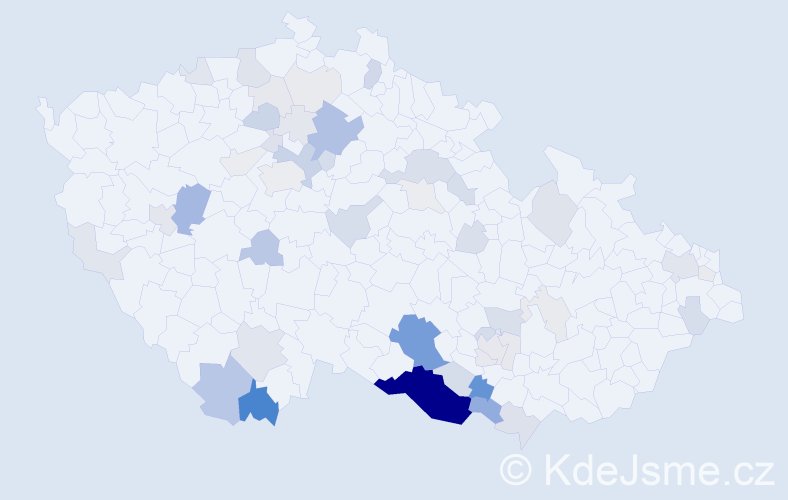 Příjmení: 'Auerová', počet výskytů 179 v celé ČR