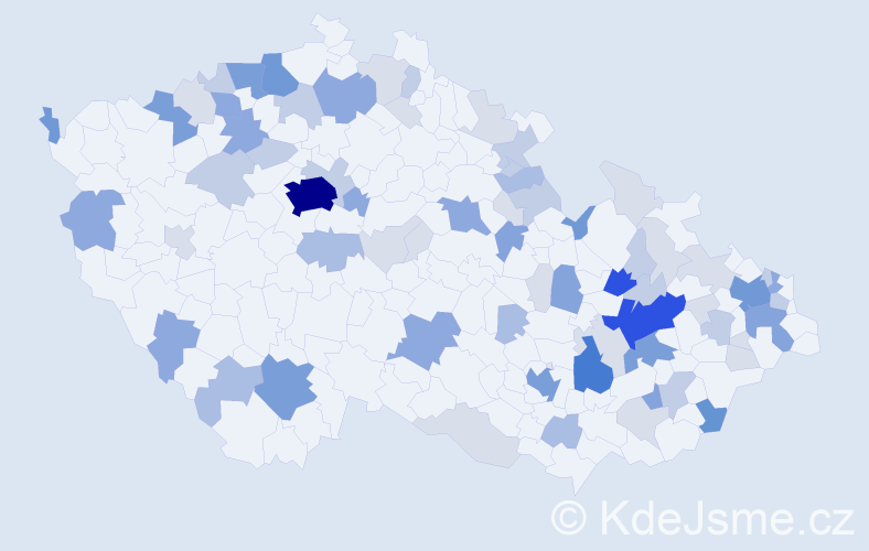 Příjmení: 'Mišáková', počet výskytů 243 v celé ČR
