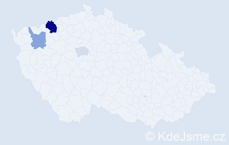 Příjmení: 'Liedlová', počet výskytů 7 v celé ČR