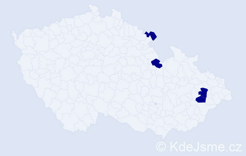 Příjmení: 'Machciník', počet výskytů 4 v celé ČR