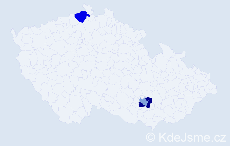 Příjmení: 'Bachňáková', počet výskytů 3 v celé ČR