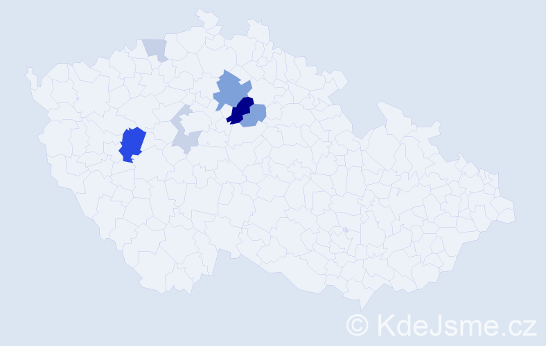 Příjmení: 'Khajlová', počet výskytů 15 v celé ČR