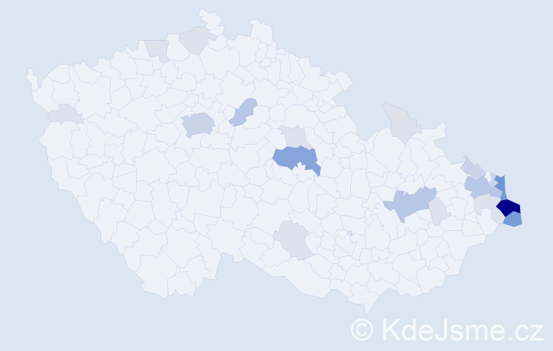 Příjmení: 'Janik', počet výskytů 85 v celé ČR