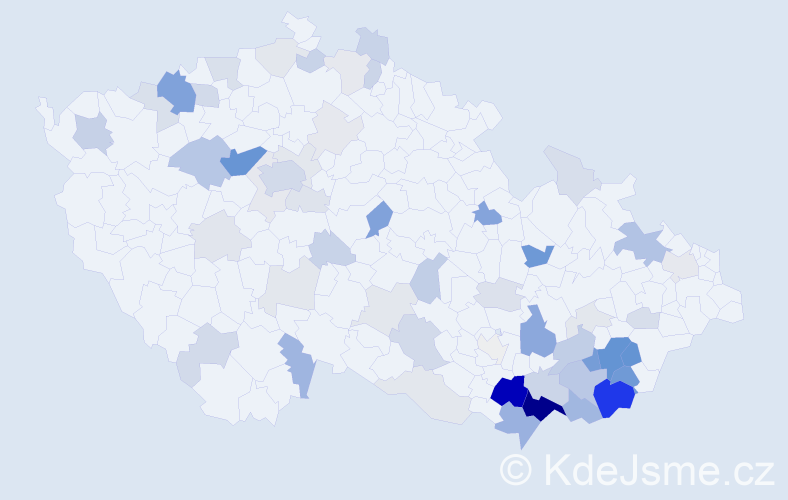 Příjmení: 'Hasíková', počet výskytů 207 v celé ČR