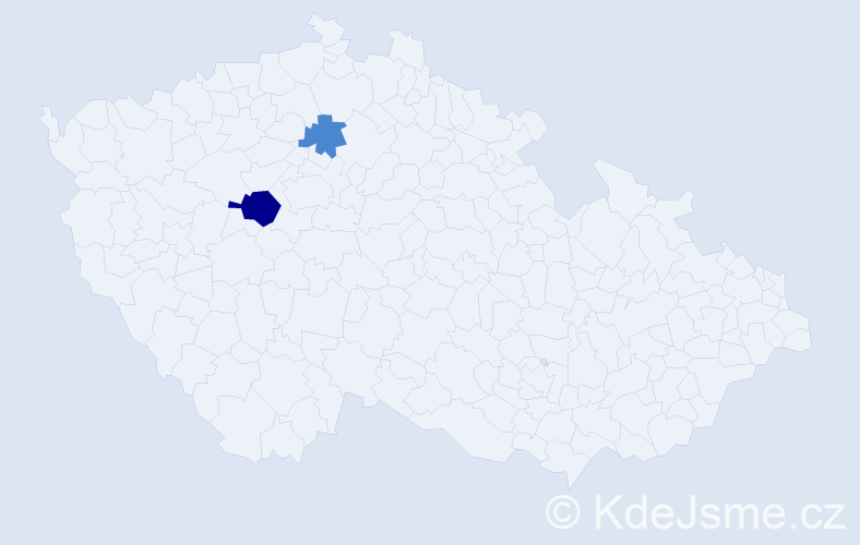Příjmení: 'Vášek', počet výskytů 4 v celé ČR