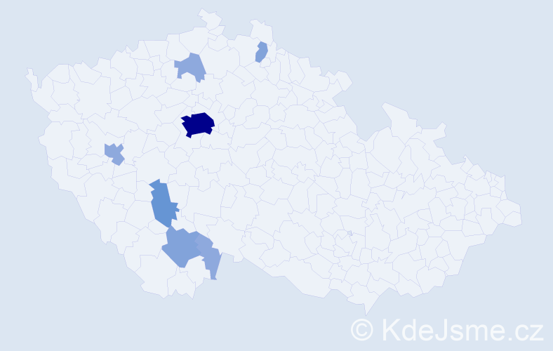 Příjmení: 'Skoblíková', počet výskytů 18 v celé ČR