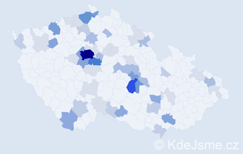 Příjmení: 'Bezchleba', počet výskytů 161 v celé ČR