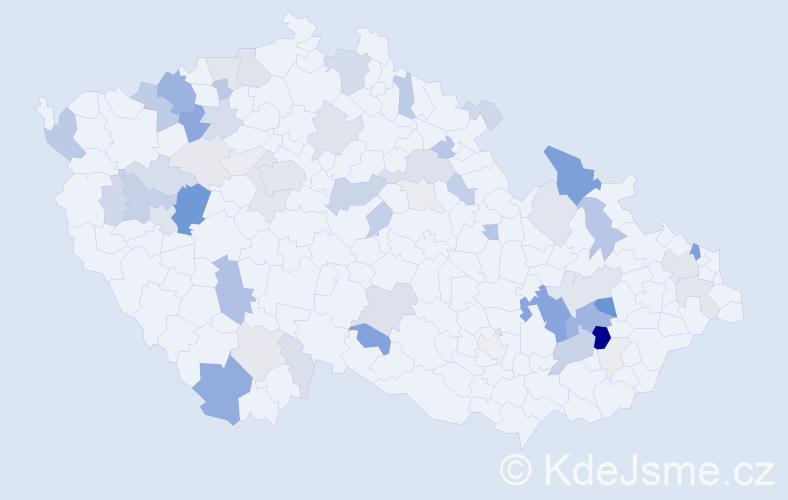 Příjmení: 'Gabor', počet výskytů 222 v celé ČR