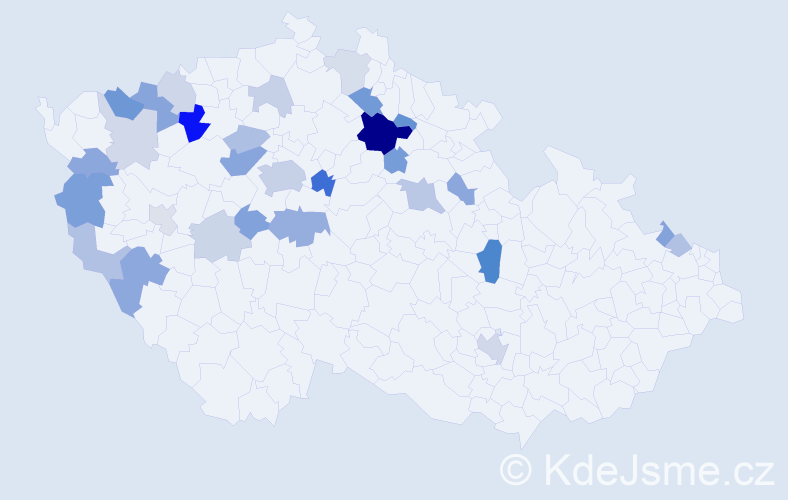 Příjmení: 'Styblíková', počet výskytů 65 v celé ČR