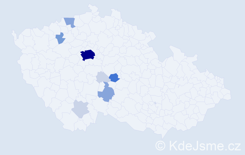 Příjmení: 'Kranda', počet výskytů 32 v celé ČR