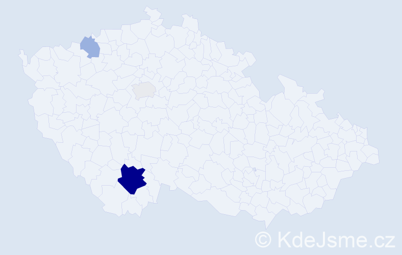 Příjmení: 'Jaukerová', počet výskytů 31 v celé ČR