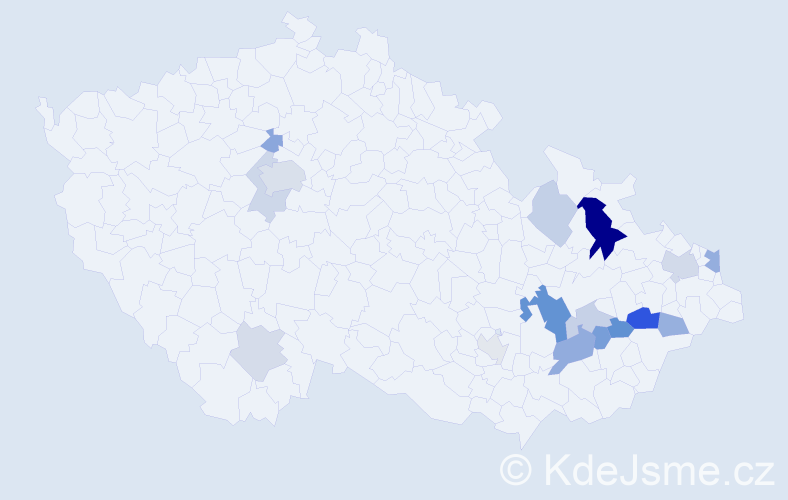 Příjmení: 'Hapka', počet výskytů 35 v celé ČR