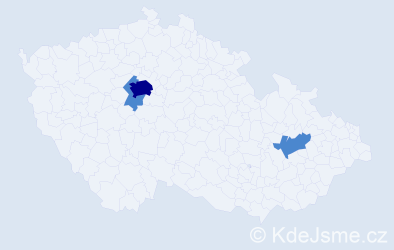 Příjmení: 'Krameriová', počet výskytů 5 v celé ČR