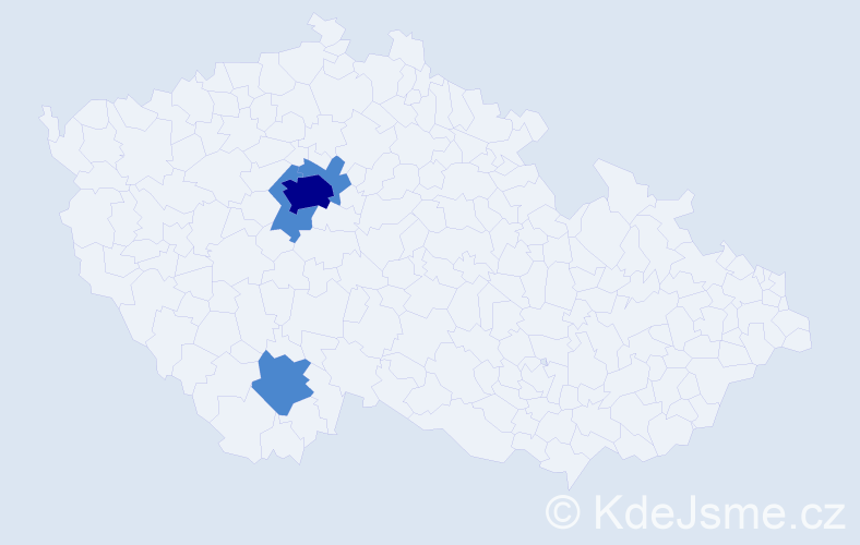 Příjmení: 'Gibián', počet výskytů 6 v celé ČR