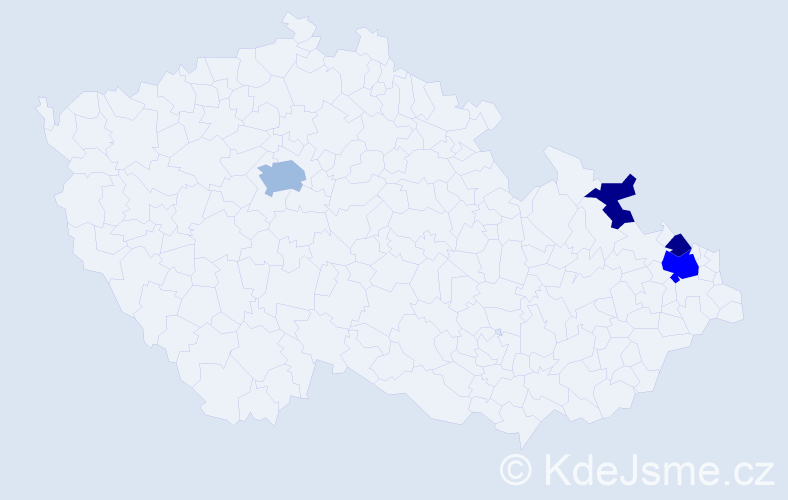 Příjmení: 'Plura', počet výskytů 12 v celé ČR