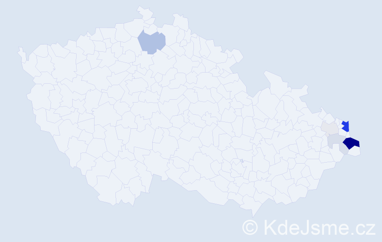 Příjmení: 'Kukuczová', počet výskytů 26 v celé ČR