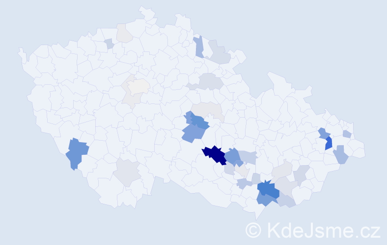 Příjmení: 'Lundová', počet výskytů 133 v celé ČR