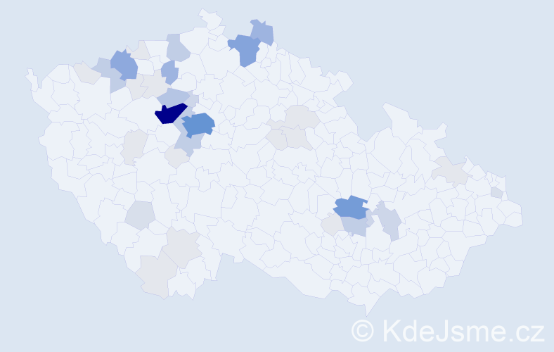 Příjmení: 'Burgr', počet výskytů 147 v celé ČR