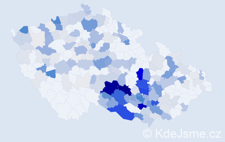 Příjmení: 'Baráková', počet výskytů 791 v celé ČR
