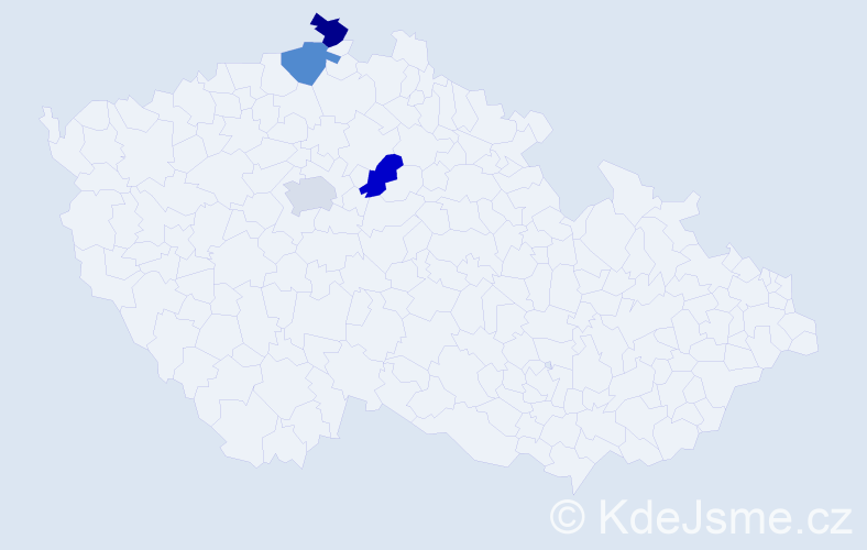 Příjmení: 'Kudroňová', počet výskytů 4 v celé ČR