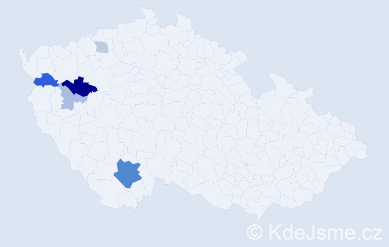 Příjmení: 'Povišer', počet výskytů 14 v celé ČR