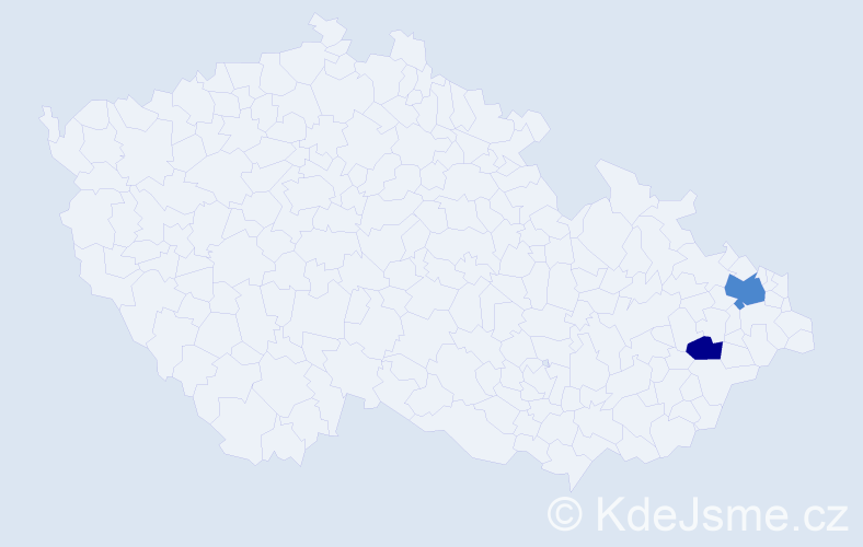 Příjmení: 'Stiblerová', počet výskytů 4 v celé ČR