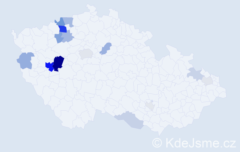 Příjmení: 'Basák', počet výskytů 43 v celé ČR