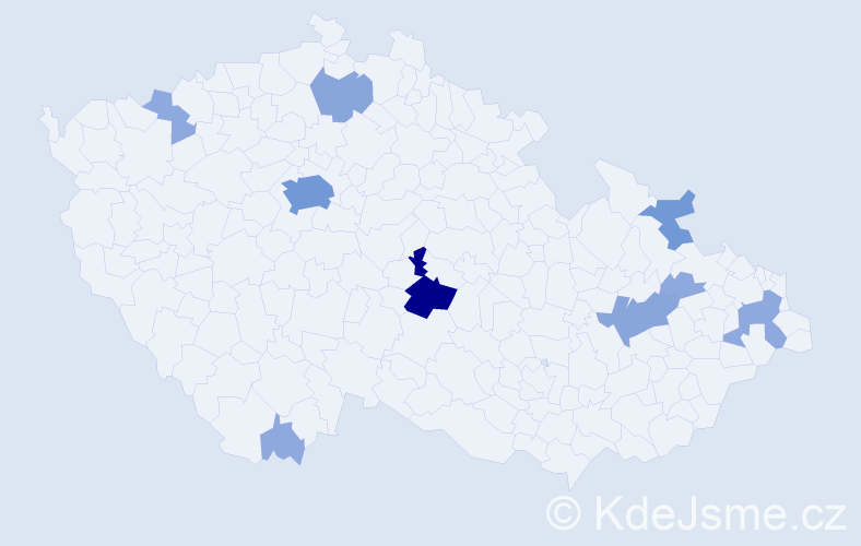Příjmení: 'Grečnárová', počet výskytů 25 v celé ČR