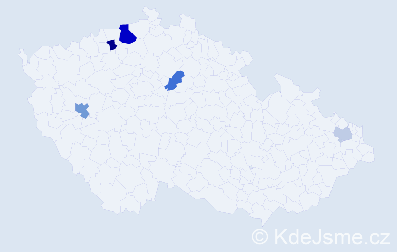 Příjmení: 'Gurguľová', počet výskytů 9 v celé ČR