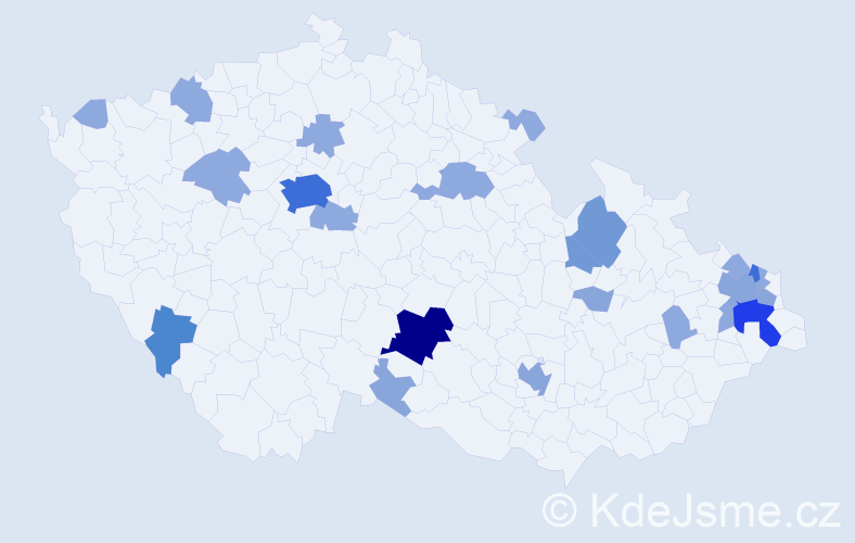 Příjmení: 'Masláková', počet výskytů 56 v celé ČR