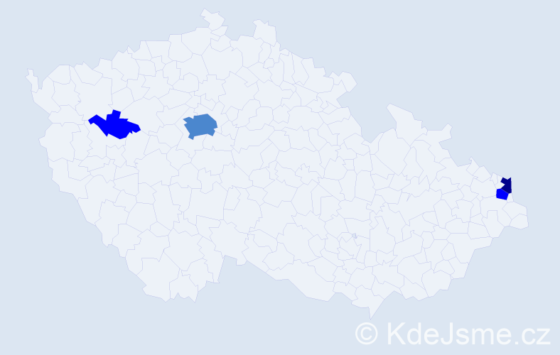 Příjmení: 'Rečičárová', počet výskytů 8 v celé ČR