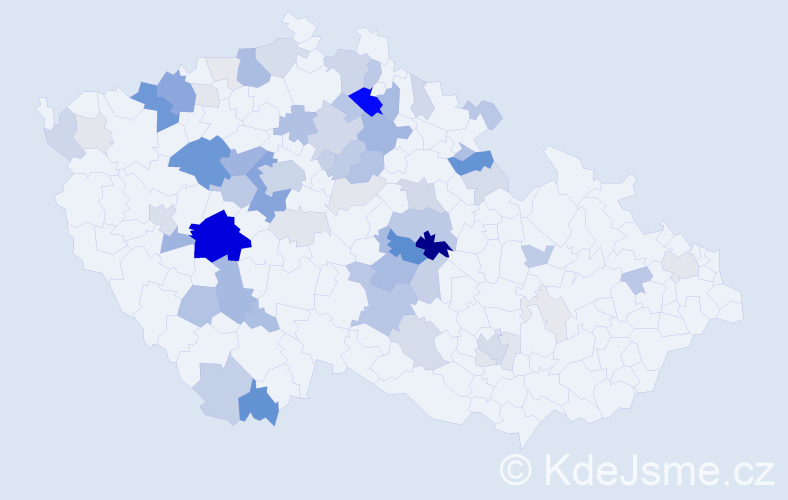 Příjmení: 'Zárybnická', počet výskytů 235 v celé ČR