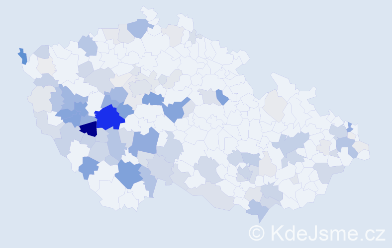 Příjmení: 'Flachsová', počet výskytů 410 v celé ČR