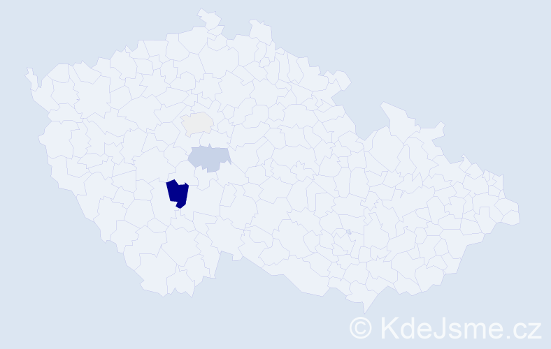 Příjmení: 'Hinton', počet výskytů 6 v celé ČR