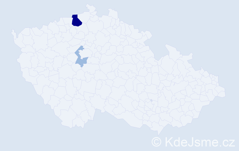 Příjmení: 'Bodrinová', počet výskytů 5 v celé ČR