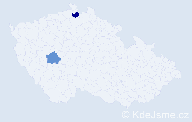 Příjmení: 'Dobáková', počet výskytů 2 v celé ČR