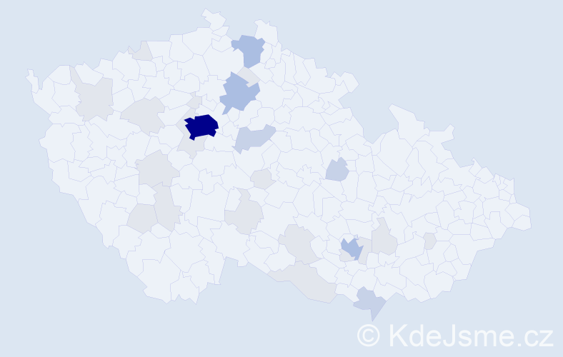 Příjmení: 'Rusu', počet výskytů 76 v celé ČR